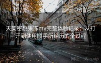 天美密桃果冻mv完整体验记录：从打开到使用顺手所经历的全过程