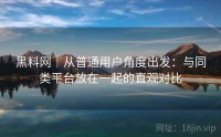 黑料网|从普通用户角度出发:与同类平台放在一起的直观对比