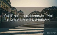 白虎图片的一次真实使用体验：长时间浏览后的稳定性与流畅度表现