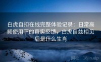 白虎自扣在线完整体验记录：日常高频使用下的真实反馈，白虎自兹相见后是什么生肖