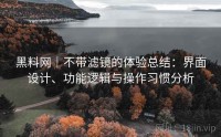 黑料网｜不带滤镜的体验总结：界面设计、功能逻辑与操作习惯分析