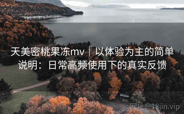天美密桃果冻mv｜以体验为主的简单说明：日常高频使用下的真实反馈