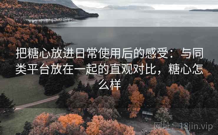把糖心放进日常使用后的感受：与同类平台放在一起的直观对比，糖心怎么样