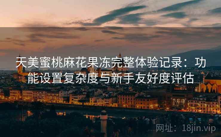 天美蜜桃麻花果冻完整体验记录：功能设置复杂度与新手友好度评估