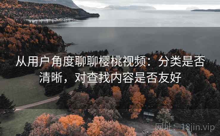 从用户角度聊聊樱桃视频：分类是否清晰，对查找内容是否友好