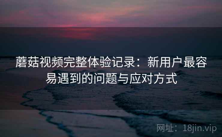 蘑菇视频完整体验记录：新用户最容易遇到的问题与应对方式