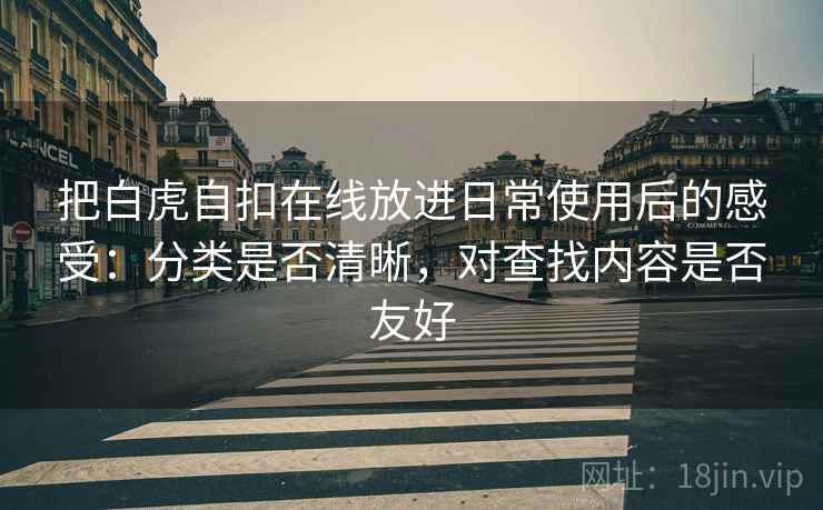 把白虎自扣在线放进日常使用后的感受：分类是否清晰，对查找内容是否友好