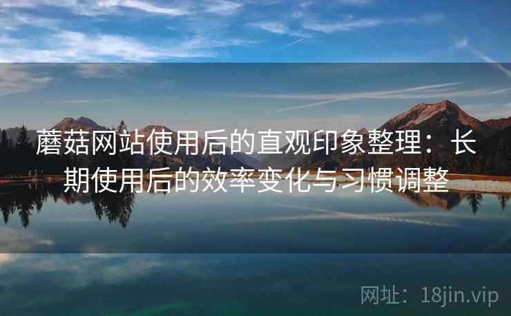 蘑菇网站使用后的直观印象整理：长期使用后的效率变化与习惯调整